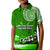 (Custom Personalised) American Samoa Polo Shirt KID Fautasi Race Samoan Pattern Ver.02 LT14 Kid Green - Polynesian Pride