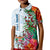 Custom Fiji Polo Shirt Proud Fijian Tapa mix Tagimoucia Flowers LT13 - Polynesian Pride