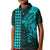 (Custom Personalised) Hawaii Polo Shirt KID Kakau Kanaka Maoli Combine Polynesian Shark Ver.04 LT14 Kid Turquoise - Polynesian Pride