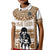 Custom Text and Number Fiji Rugby Polo Shirt Pacific The Bati Brown Fijian Tapa LT14 - Polynesian Pride