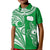 (Custom Text and Number) Rarotonga Cook Islands Polo Shirt KID Turtle and Map Style Green LT13 - Polynesian Pride