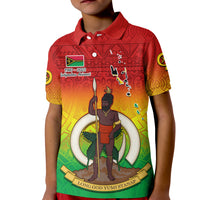 Vanuatu Independence Day Polo Shirt KID 42nd Anniversary Yumi Yumi Yumi LT13 Kid Red - Polynesian Pride