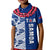 (Custom Personalise Text and Number) Toa Samoa Rugby Polo Shirt KID Siamupini Ula Fala Blue LT13 - Polynesian Pride