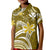 Custom Hawaii Flowers Wave Polo Shirt Kanaka Maoli Gold Polynesian LT13 - Polynesian Pride