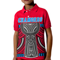 (Custom Personalised) Guam Chamorro Polo Shirt KID Latte Stone Red Polynesian Haligi LT13 - Polynesian Pride