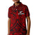 (Custom Text and Number) New Zealand Silver Fern Rugby Polo Shirt KID All Black Red NZ Maori Pattern LT13 Kid Red - Polynesian Pride