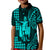 (Custom Text and Number) Hawaii Day Kakau Polo Shirt KID Proud To Be Hawaiian Turquoise King Kamehameha and Kanaka Maoli LT13 - Polynesian Pride