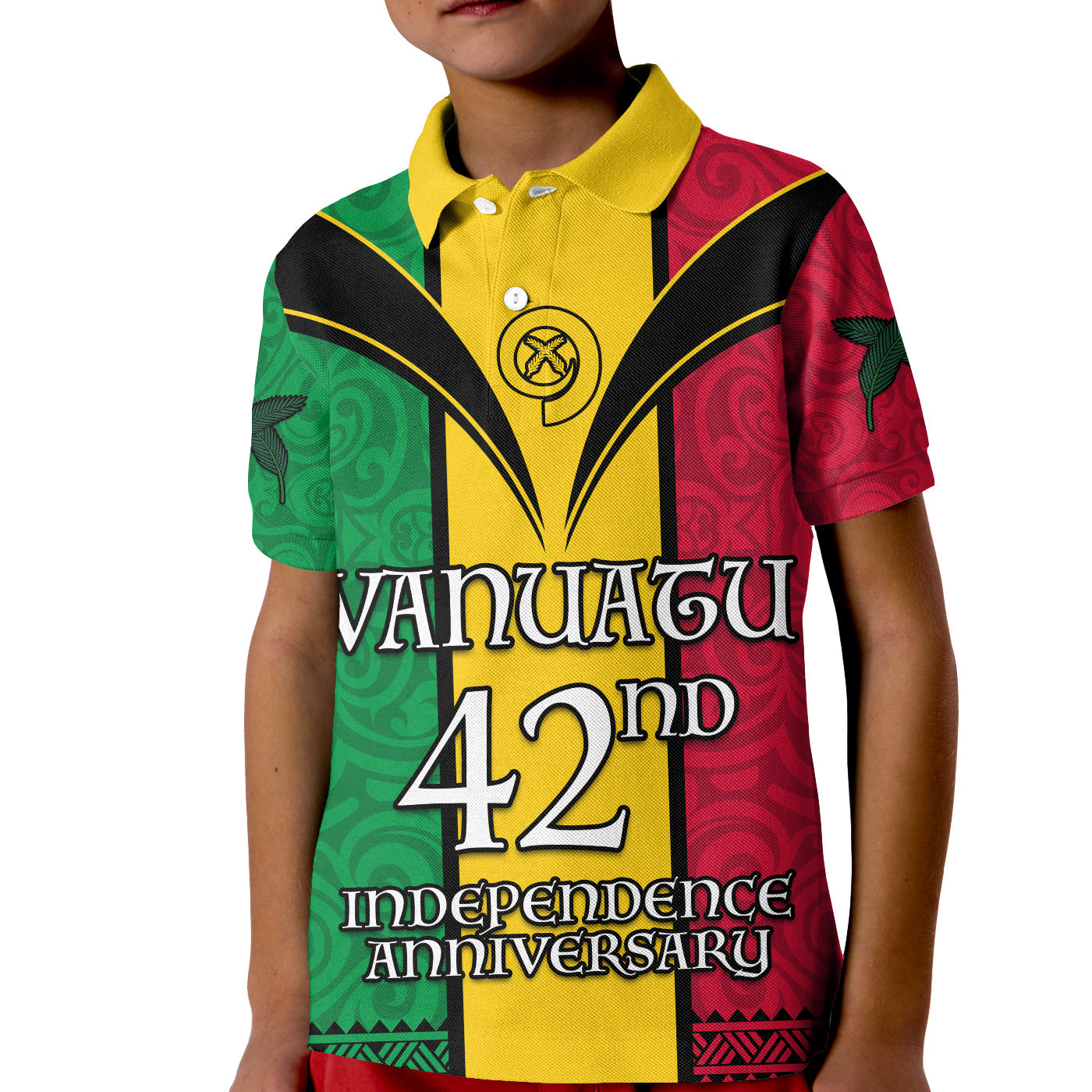 Vanuatu 1980 Polo Shirt KID Vanuatuan Independence Day LT13 Kid Yellow - Polynesian Pride