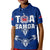 (Custom Personalise Text and Number) Toa Samoa Rugby Polo Shirt KID Siamupini Proud Blue LT13 - Polynesian Pride