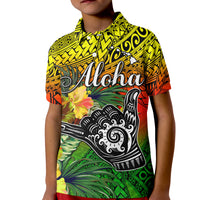 The Shaka Hawaii Polo Shirt Tropical Flowers Reggae Version LT13 - Polynesian Pride