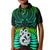 (Custom Text and Number) Aotearoa Fern Polo Shirt KID New Zealand Hei Tiki Green Style LT13 Kid Green - Polynesian Pride