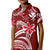 (Custom Personalised) Hawaii Flowers Wave Polo Shirt KID Kanaka Maoli Red Polynesian LT13 Kid Red - Polynesian Pride