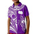 (Custom Text and Number) Rarotonga Cook Islands Polo Shirt KID Turtle and Map Style Purple LT13 - Polynesian Pride