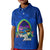 Custom Guam Polo Shirt Hafa Adai Latte Stone Proud Chamorro LT14 Kid Blue - Polynesian Pride