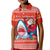 Custom Hawaii Christmas Polo Shirt Santa Shark Mele Kalikimaka Tribal LT14 - Polynesian Pride