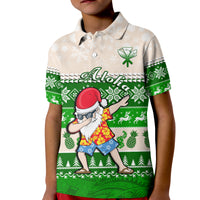 Hawaii Mele Kalikimaka Polo Shirt Dabbing Santa Green Merry Christmas LT14 - Polynesian Pride