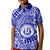 (Custom Text And Number) Hawaii Polo Shirt KID Moanalua High School Tribal Kakau LT14 Kid Blue - Polynesian Pride