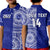 (Custom Text And Number) Queen Salote Tonga College Polo Shirt KID Class Of Year Tongan Ngatu Pattern LT14 Kid Blue - Polynesian Pride