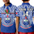 (Custom Text and Number) Samoa Rugby Polo Shirt Manu Samoa 7s Ginger Blue Polynesian LT14 - Polynesian Pride