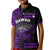 Custom Hawaii Polo Shirt Kakau Warrior Helmet Gradient Purple Polynesian LT14 - Polynesian Pride