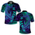 Custom Polynesian Polo Shirt Purple Paradise Hawaiian Tribal Hammerhead Shark LT14 Adult Purple - Polynesian Pride