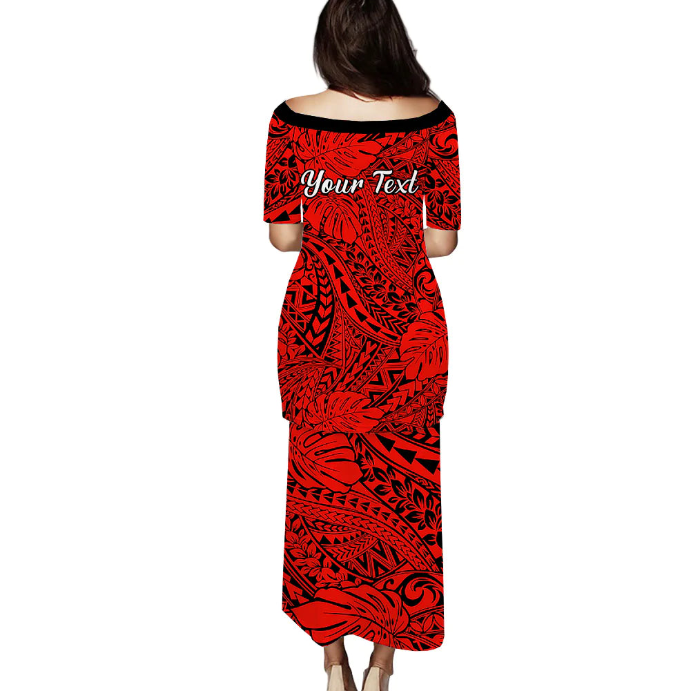 (Custom Personalised) Hawaii Puletasi Dress Polynesian Tribal Art Ver.02 LT14 - Polynesian Pride