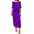 (Custom Personalised) Hawaii Puletasi Dress Polynesian Tribal Art Ver.03 LT14 Long Dress Purple - Polynesian Pride