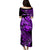 (Custom Personalised) Hawaii Monk Seal Puletasi Dress Kakau With Kanaka Purple LT14 - Polynesian Pride