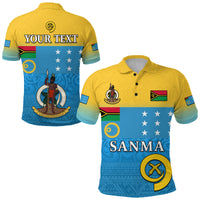 Custom Sanma Province Polo Shirt Vanuatu Proud LT13 Unisex Blue - Polynesian Pride