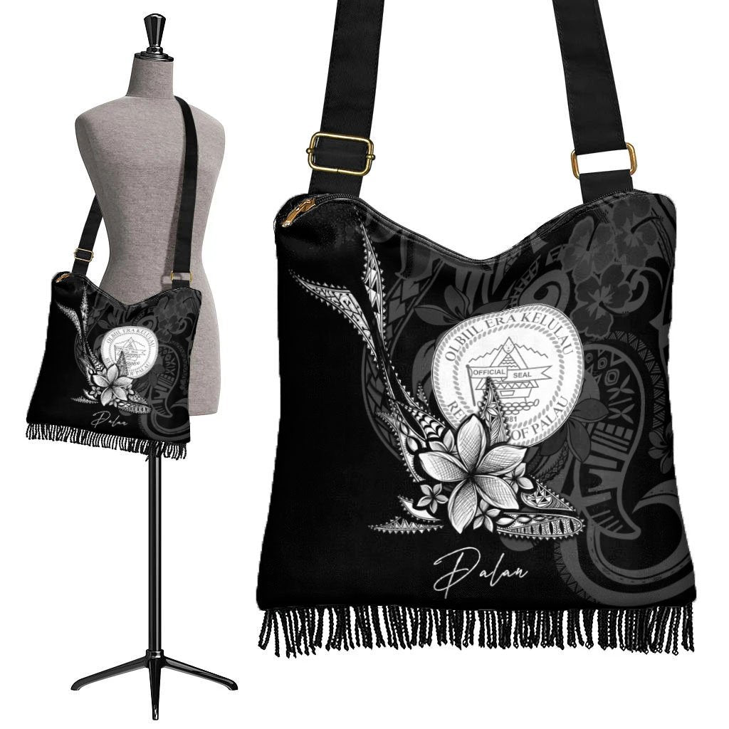 Palau Boho Handbag - Fish With Plumeria Flowers Style - Polynesian Pride