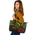 Palau Leather Tote - Reggae Color Cross Style Black - Polynesian Pride