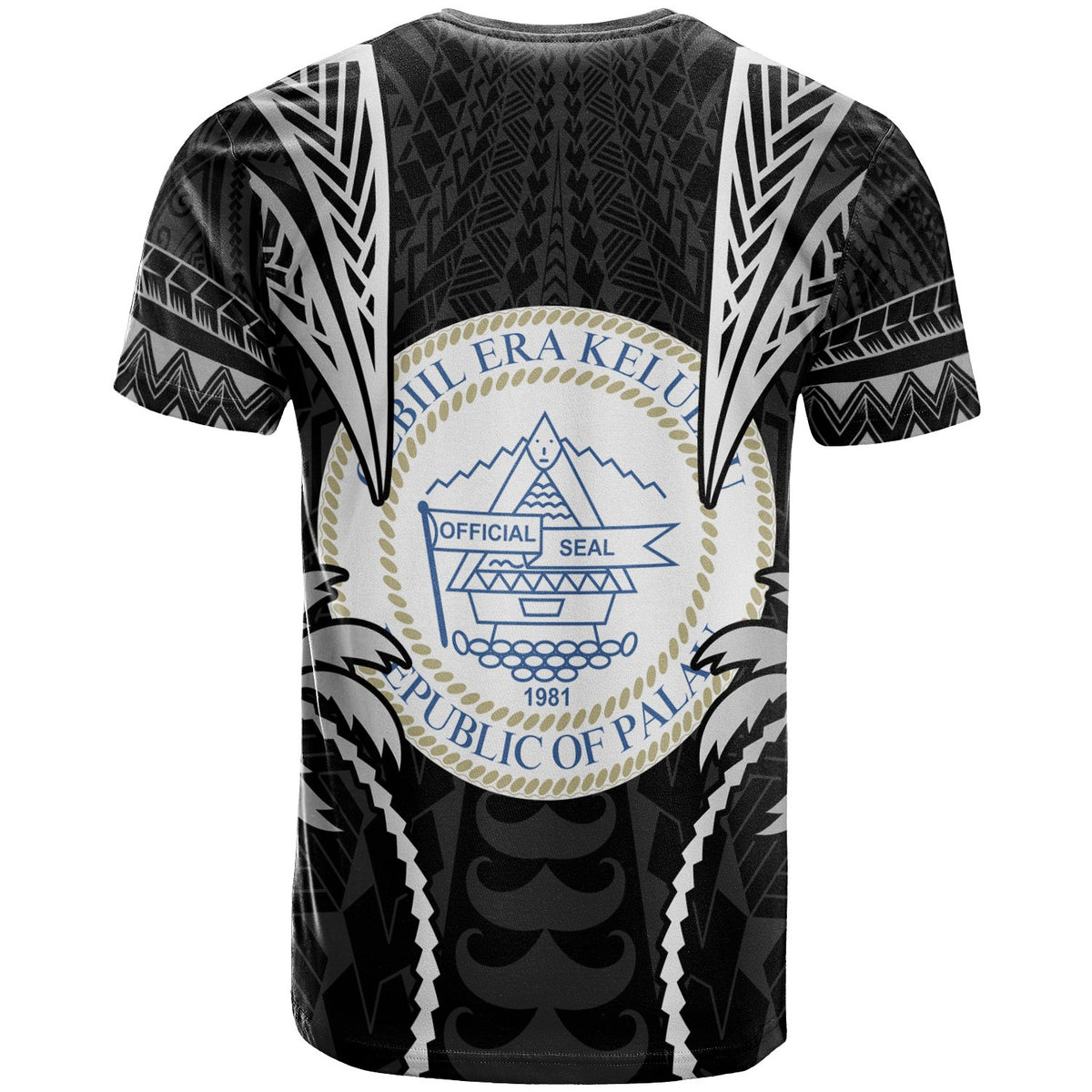 Palau T Shirt Blood Runs Through My Veins Style Black - Polynesian Pride