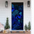 Palau Door Cover Turtle Hibiscus Blue - Polynesian Pride