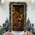 Palau Door Cover Turtle Hibiscus Gold - Polynesian Pride