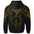 Palau Custom Hoodie Polynesian Armor Style Gold - Polynesian Pride