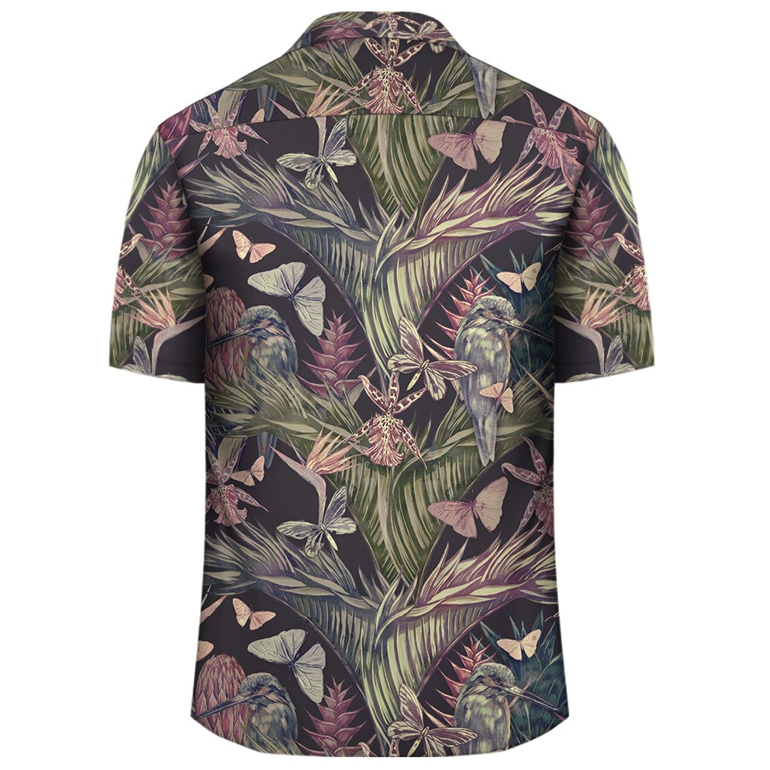 Palm Leaves, Tropical Flowers Hawaiian Shirt - Polynesian Pride