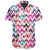 Hawaiian Shirt - Palm Foliage On Striped Zigzag Shirt - Polynesian Pride