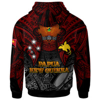 Papua New Guinea Hoodie Custom PNG Map Polynesian Flag Color Style Hoodie - Polynesian Pride