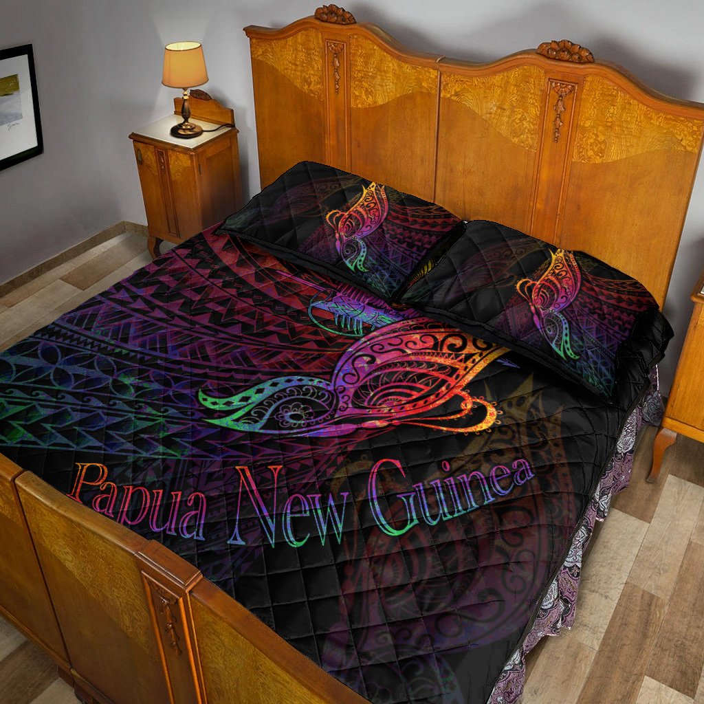 Papua New Guinea Quilt Bed Set - Butterfly Polynesian Style - Polynesian Pride