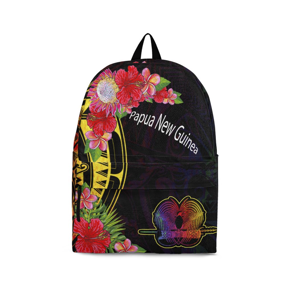 Papua New Guinea Backpack - Tropical Hippie Style Black - Polynesian Pride