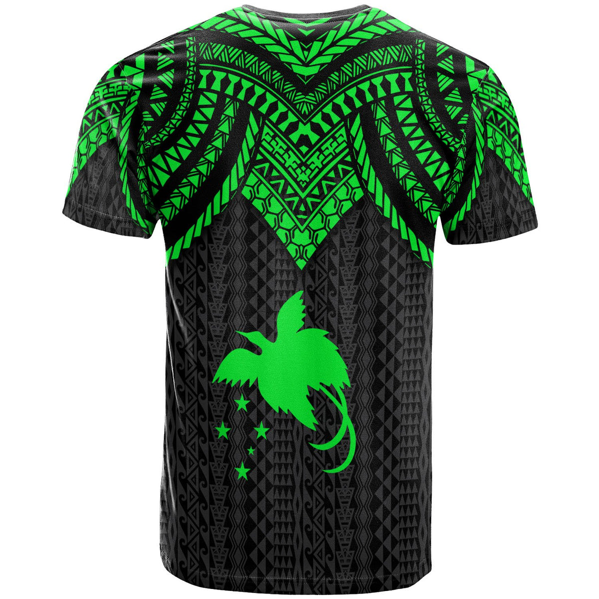 Papua New Guinea T Shirt Polynesian Armor Style Green - Polynesian Pride
