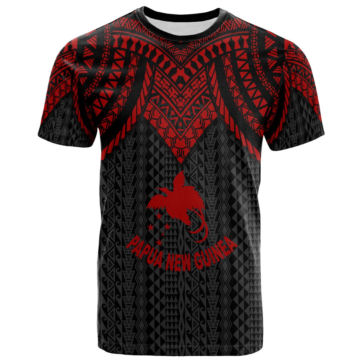 Papua New Guinea T Shirt Polynesian Armor Style Red Unisex Red - Polynesian Pride