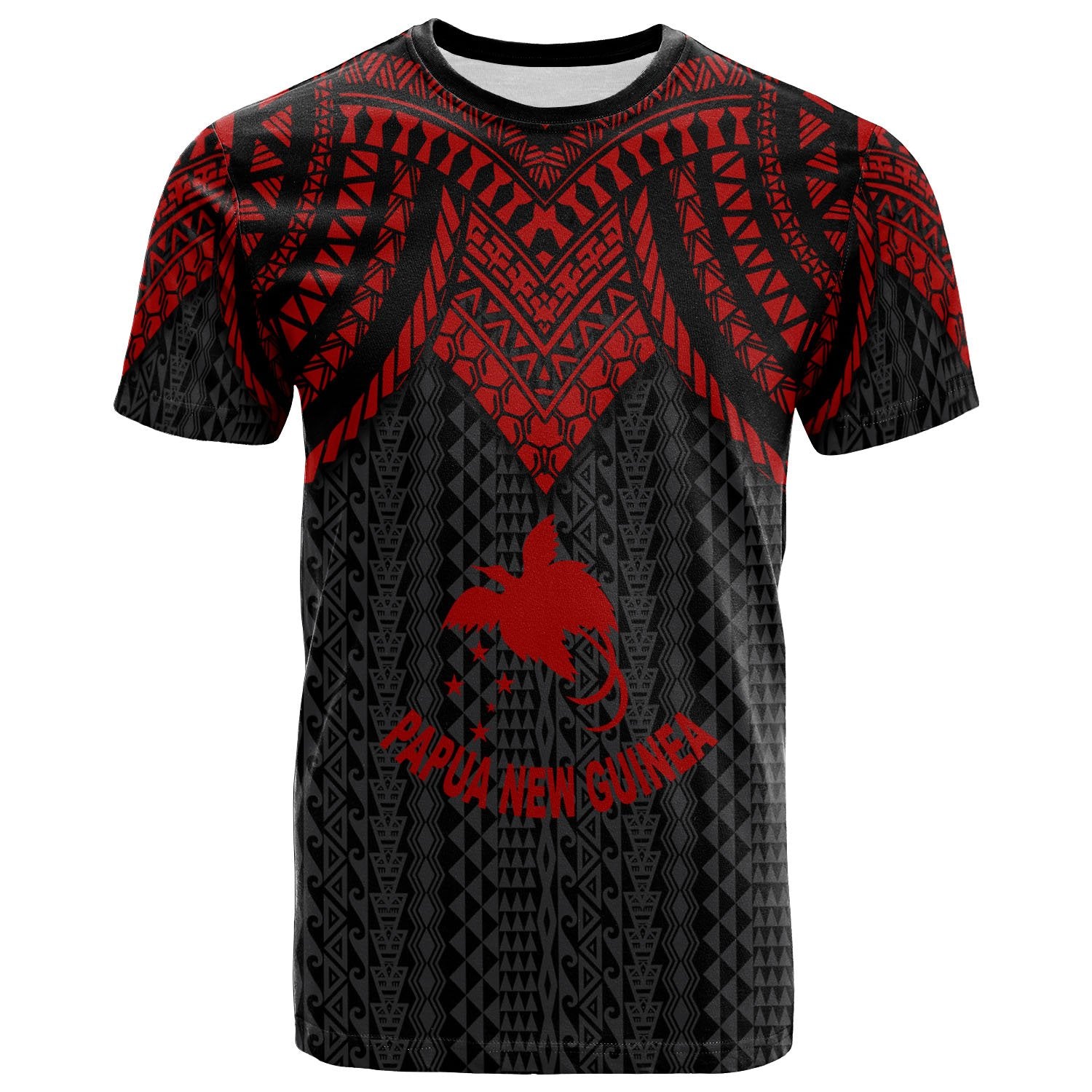 Papua New Guinea T Shirt Polynesian Armor Style Red Unisex Red - Polynesian Pride
