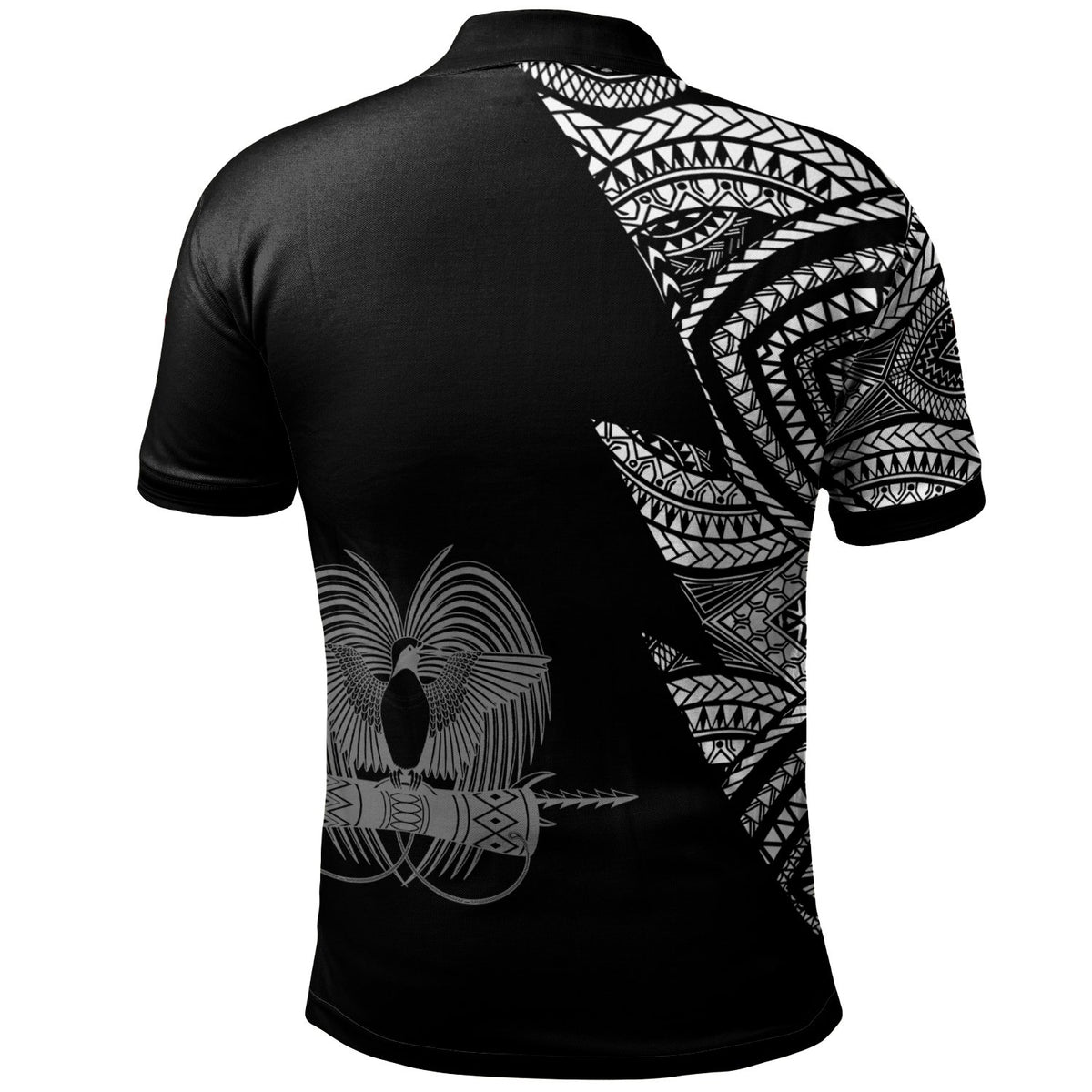 Papua New Guinea Custom Polo Shirt Flash Style White - Polynesian Pride