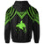 Papua New Guinea Custom Hoodie Polynesian Armor Style Green - Polynesian Pride