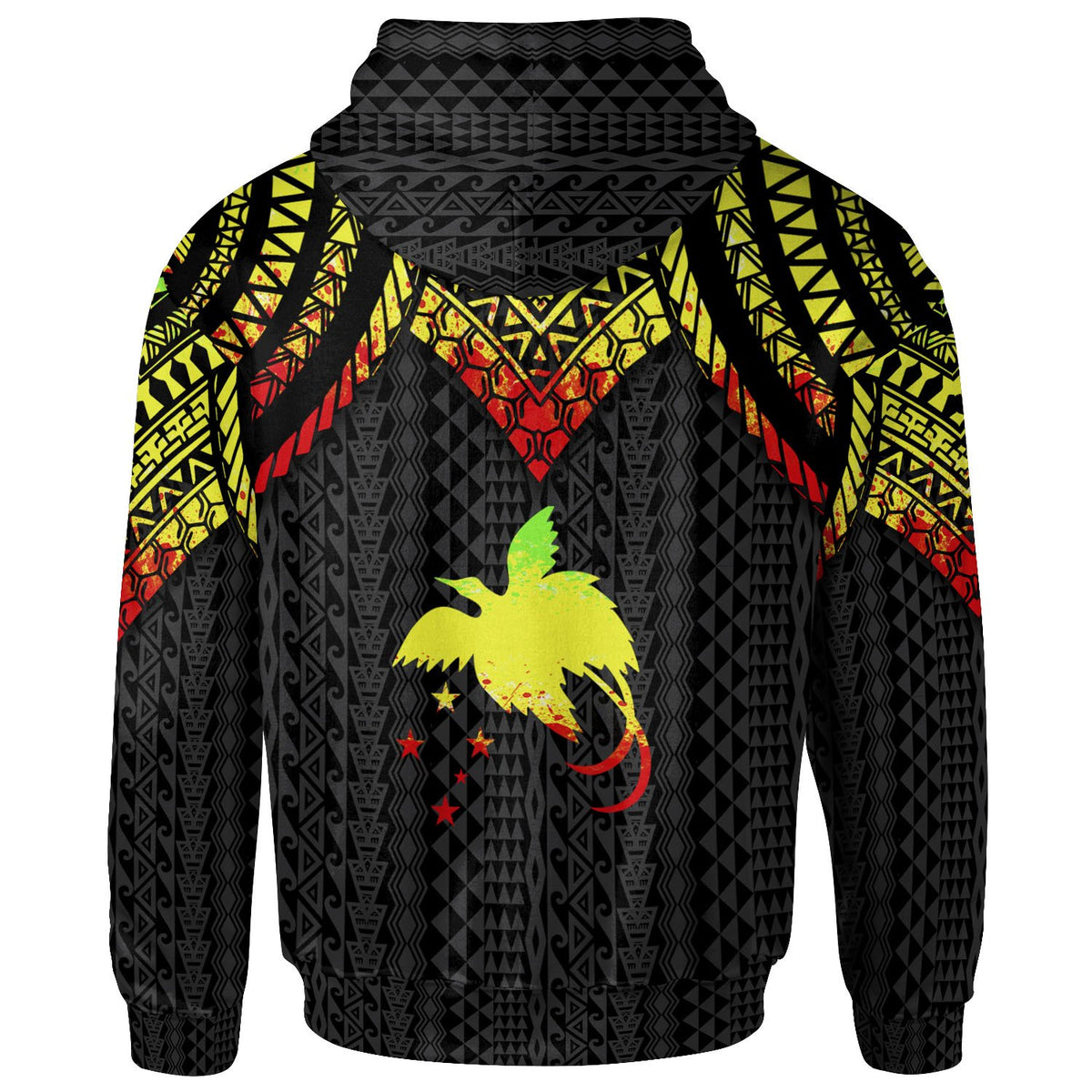 Papua New Guinea Custom Hoodie Polynesian Armor Style Reagge - Polynesian Pride