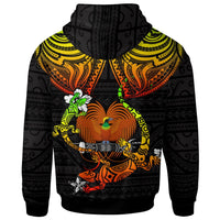 Papua New Guinea Zip up Hoodie Lizard Good Chest - Polynesian Pride