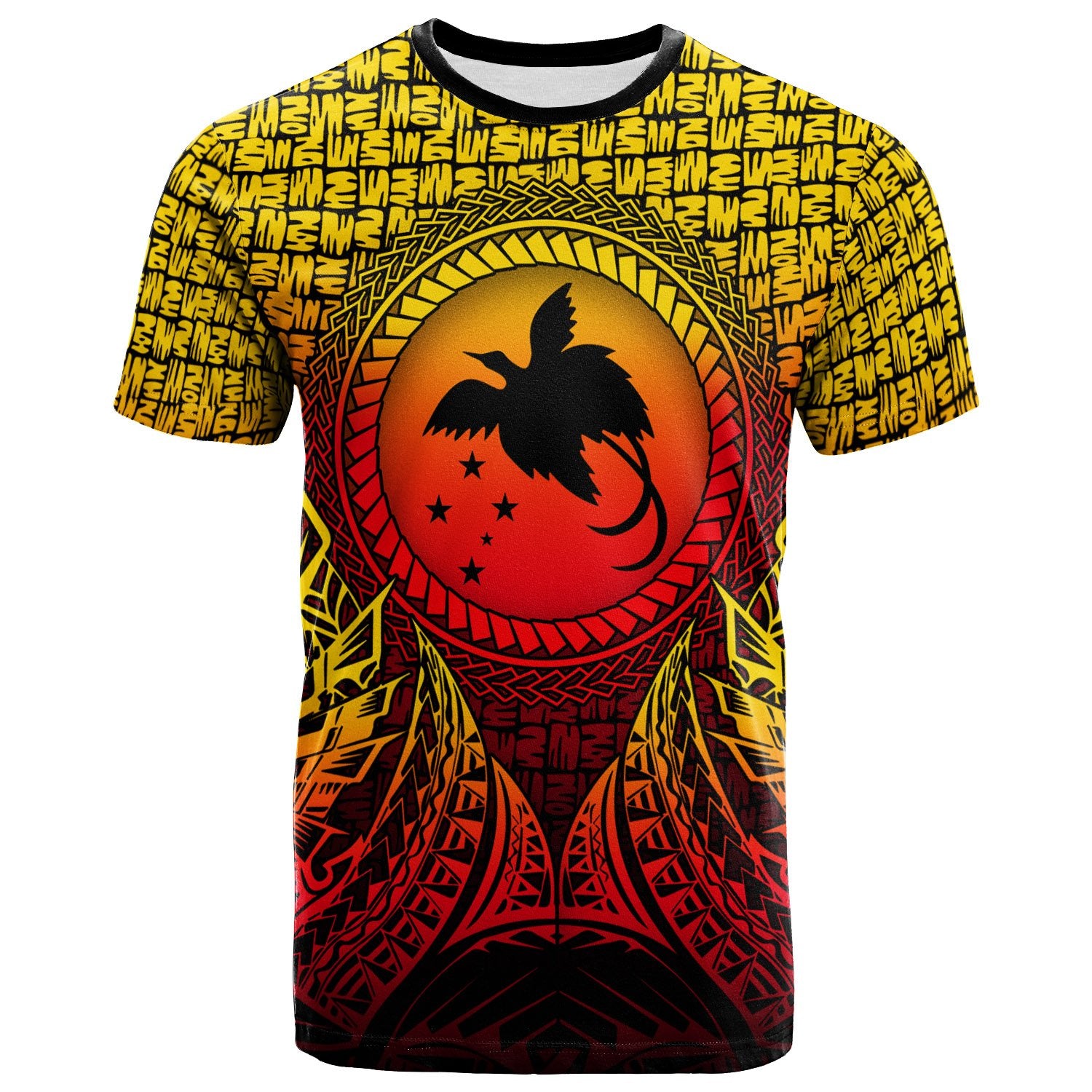 Papua New Guinea T Shirt Circle Pattern Yellow Unisex Yellow - Polynesian Pride