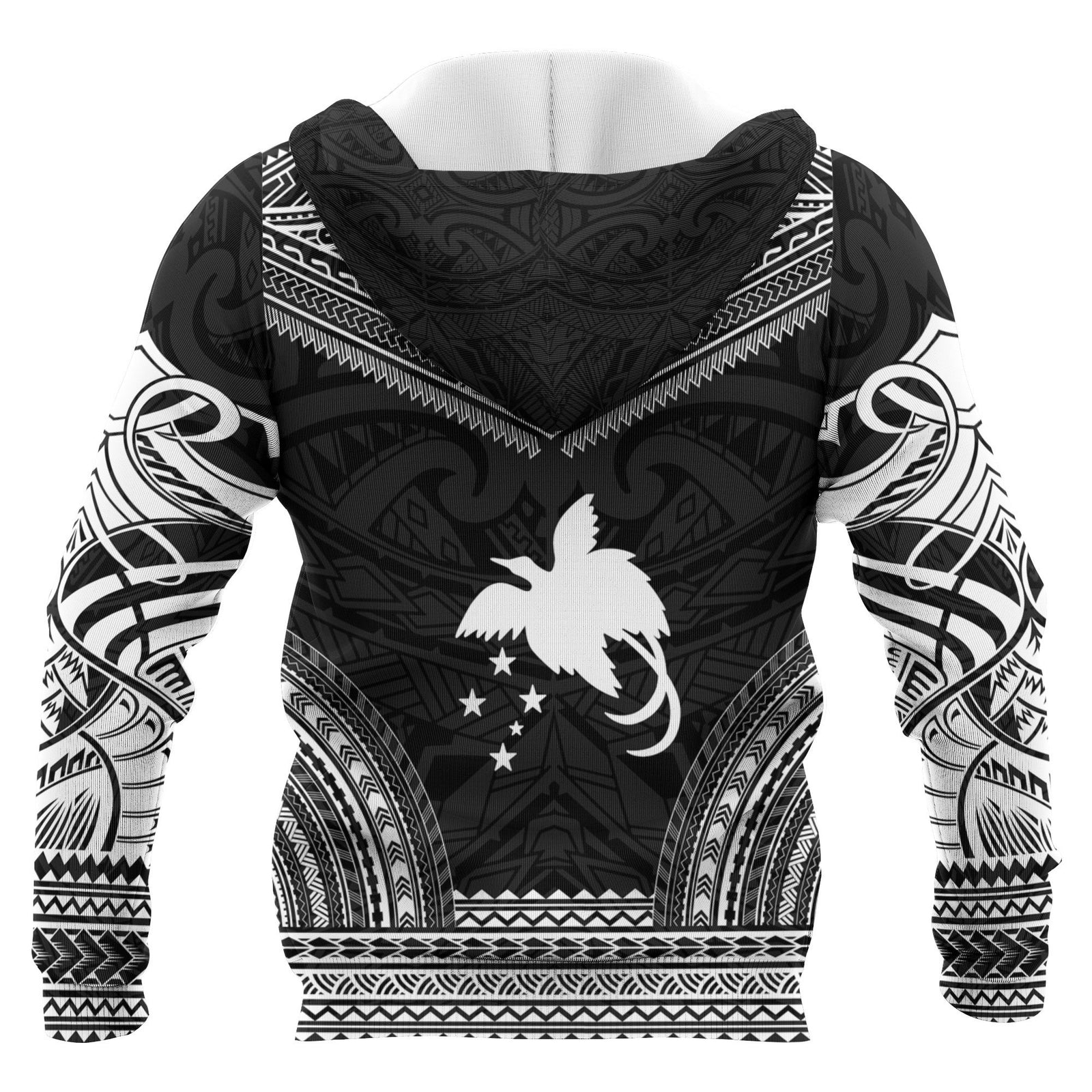 Papua New Guinea Polynesian Chief Custom Hoodie Black Version Unisex Black - Polynesian Pride