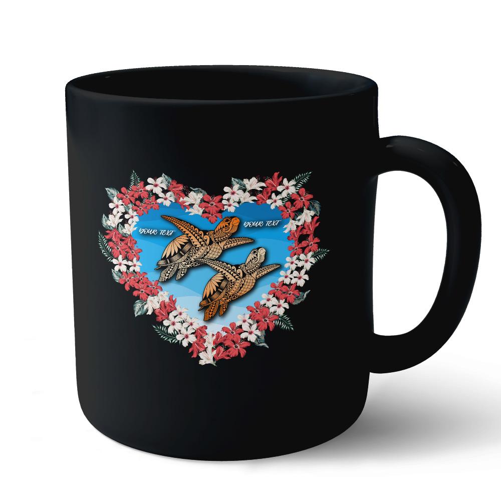 (Personalised) Hawaii Turtle Hibiscus Polynesian Valentines Mug - Life Style - AH - Polynesian Pride